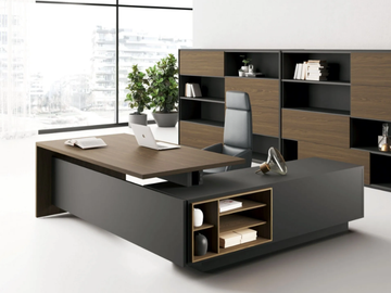ELITE - L-shaped office desk with cable management by Las Mobili - view 2